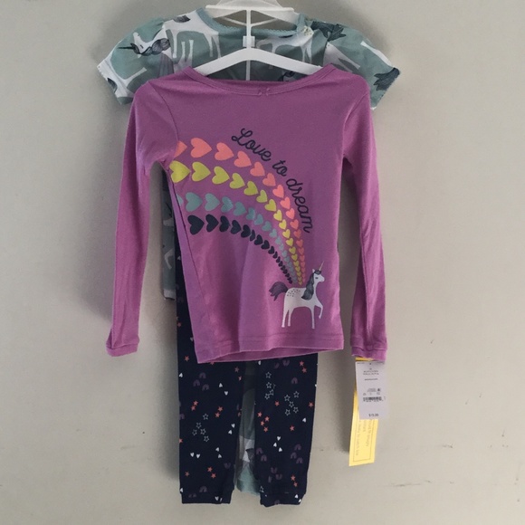 Unicorn 4 piece pajamas - Picture 2 of 3